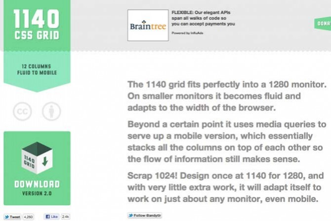 1140 CSS Grid