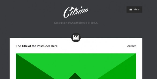 Citrine blog theme