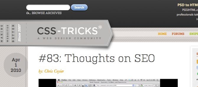 CSS Tricks - Chris Coyer on SEO