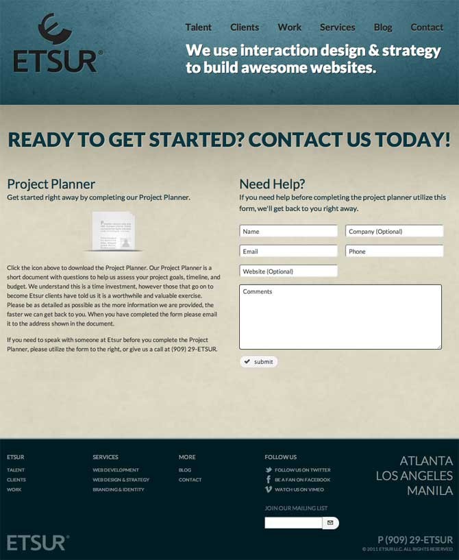 etsur project planner