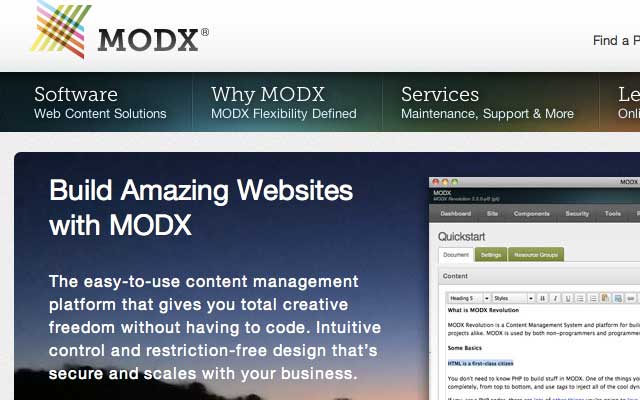 MODX content management system
