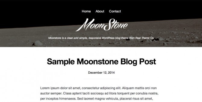 Moonstone responsive blog theme