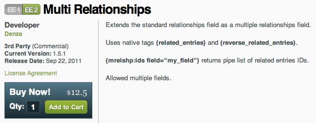 Multi-relationships EE add-on