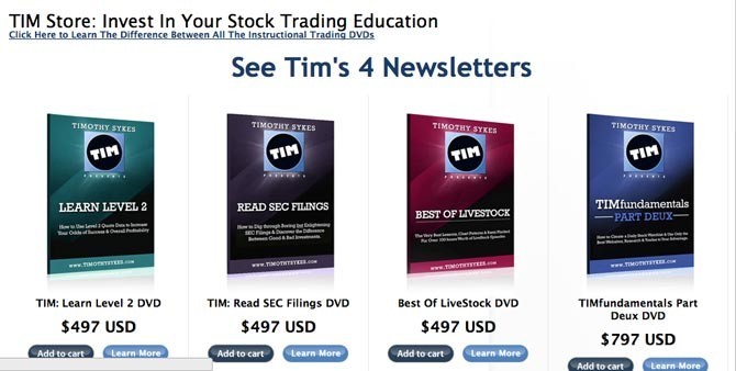 Timothy Sykes financial dvds and videos