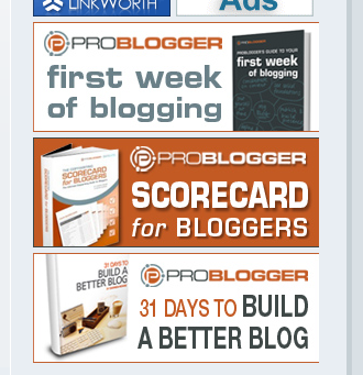 ProBlogger hocking ebooks in sidebar
