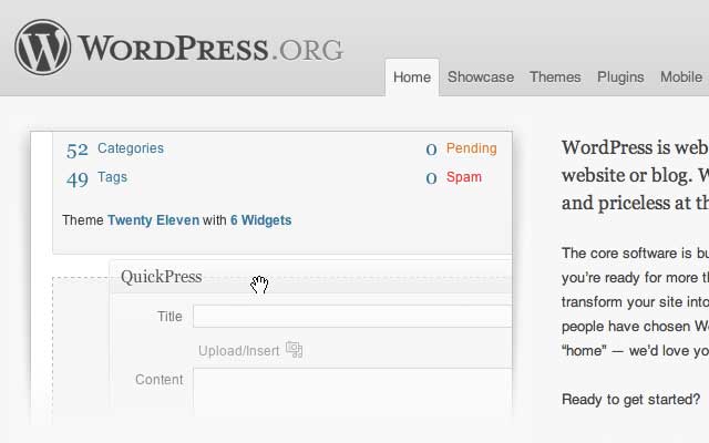 WordPress content management system