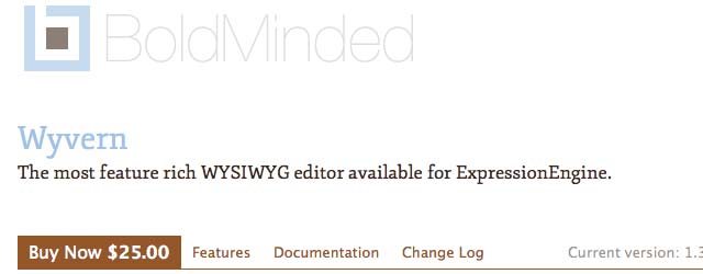 Wyvern wysiwyg text editor for ExpressionEngine